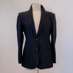 Ralph Lauren Vintage Womens  Black Pinstripe Blazer / Size 6